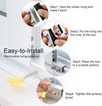 Window Locks, 4 Sets Sliding Security Window Lock with Key for Vertical & Horizontal Sliding Windows & Sliding Doors, Adjustable Window Locks Security Window Stoppers for Patio Bedroom Home and Office