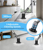 Electric Spin Scrubber for Bathtub,Kitchen,Shower Scrubber with Long Handle