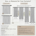 jinchan Boho Blackout Curtains 63 Inch Length for Bedroom Living Room