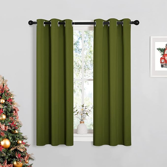 NICETOWN Christmas Bedroom Curtain Panels Blackout Draperies, Thermal Insulated by NICETOWN
