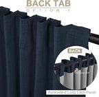 100% Blackout Shield Linen Blackout Curtains - Image 3