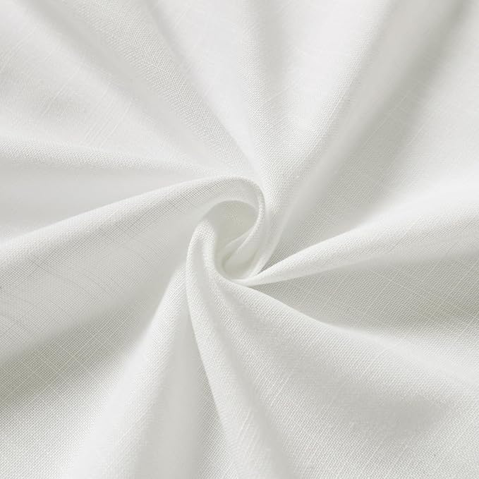 Off White Linen Curtains 63 inches Long - Image 7