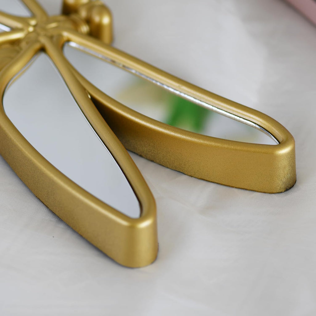 Decorative Golden Dragonfly Wall Mirror