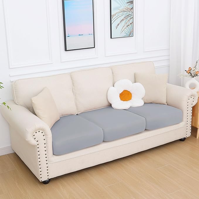 hyha Milk Silk Couch Cushion Covers, Soft Magic Sofa Covers Washable - Image 7