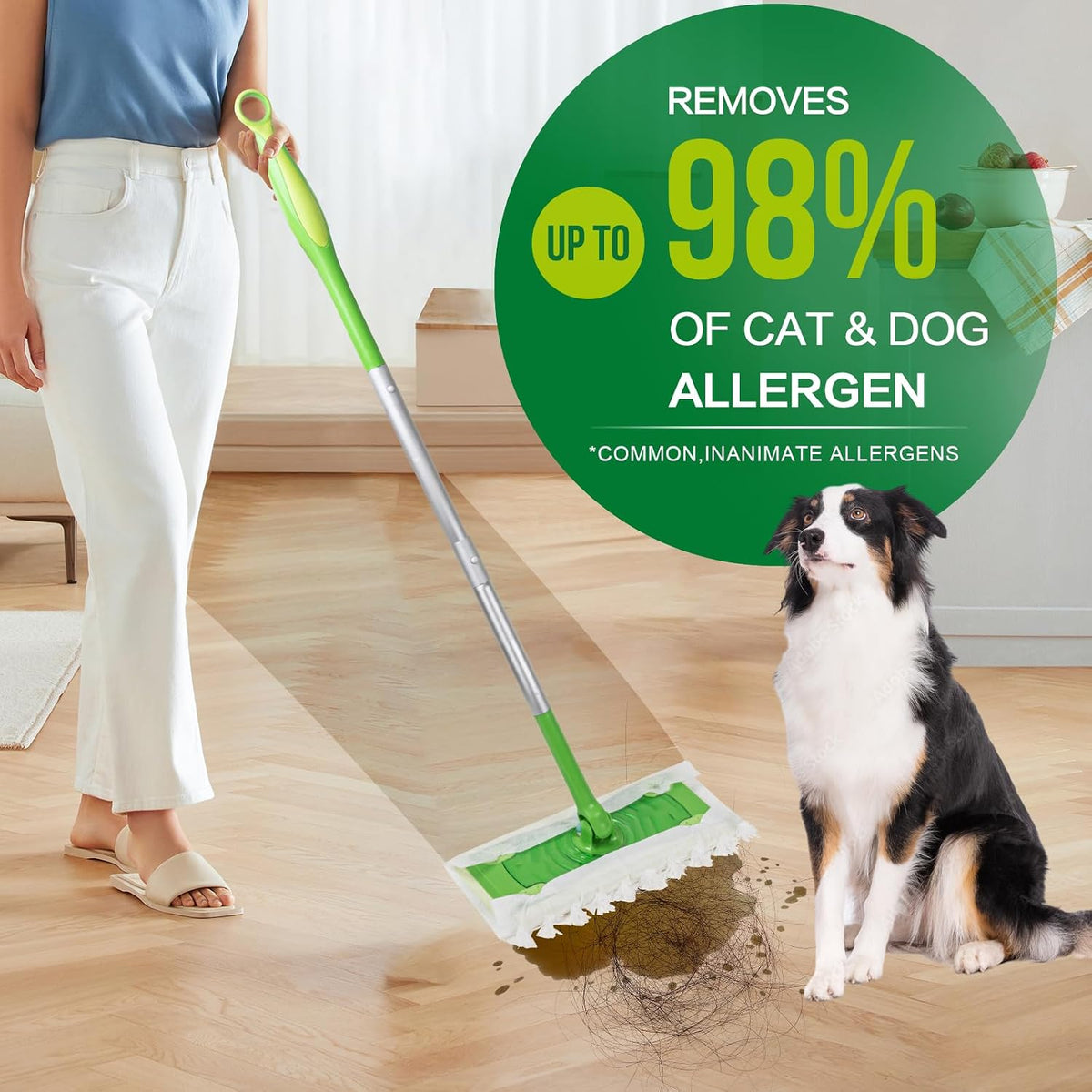 100Pcs Heavy Duty Dry Cloths Compatible with Swiffer Sweeper Mop