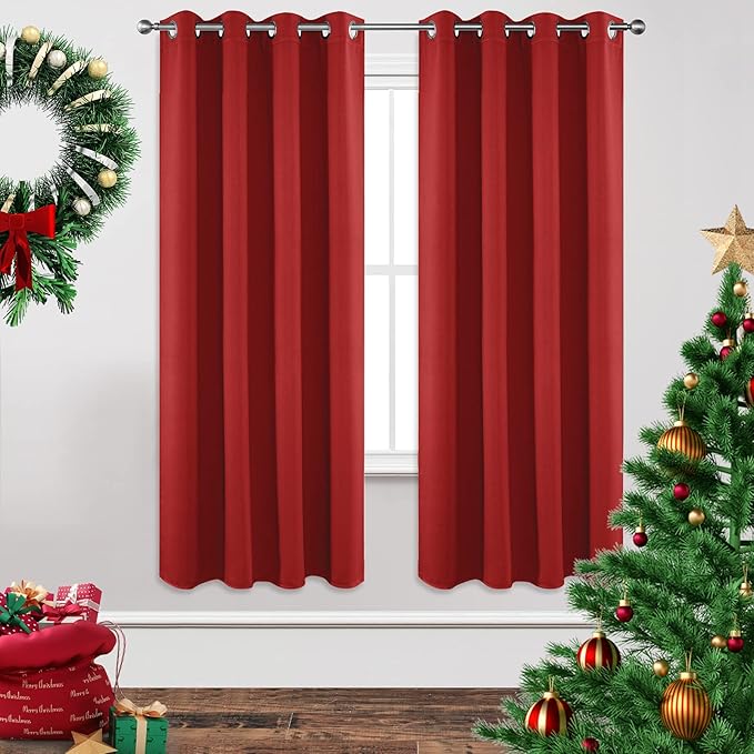Joydeco Blackout Curtains 72 inches Long 2 Panels Set, Thermal Insulated Long by JOYDECO