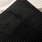 MIULEE Black Decorative Euro Sham Pillow Covers 24x24 Inch - Image 2