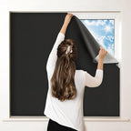100% Blackout Curtains for Bedroom, Portable DIY Window Blinds, No Drill Window by Petaholic