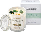 Pumpkin & Amber Scented Candle, 11.3 Oz Soy Wax Fall Candle Gift for Women