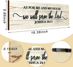 Jetec As for Me and My House We Will Serve Wall Sign, 17 X 6 Inch, Joshua