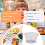 Silicone Snack Containers 4oz, 4 Pack, BPA-Free, Leakproof Lids