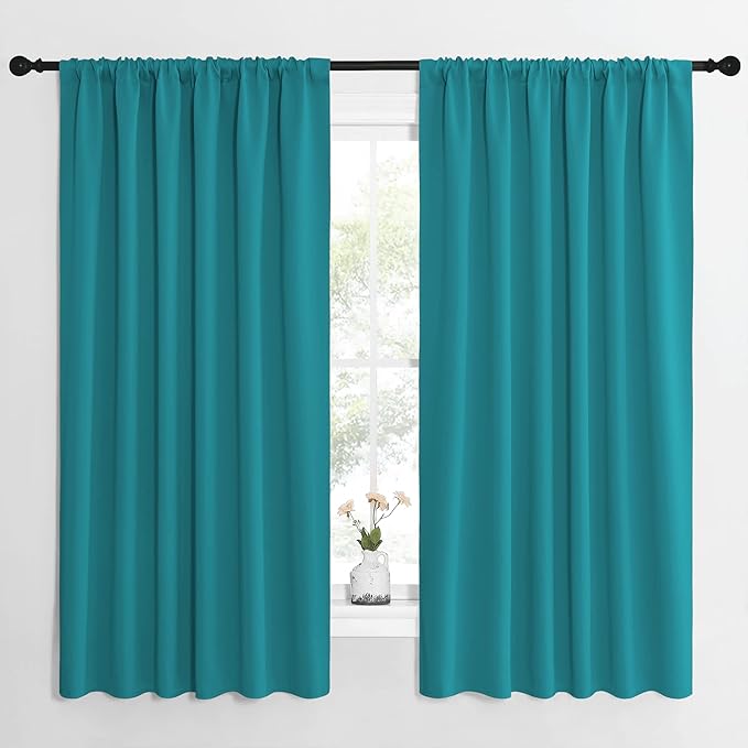 NICETOWN Peacock Blue Blackout Curtains Panels by NICETOWN
