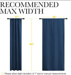 NICETOWN Blackout Curtains for Living Curtains, Moroccan Blue, 2 Panels - Image 5