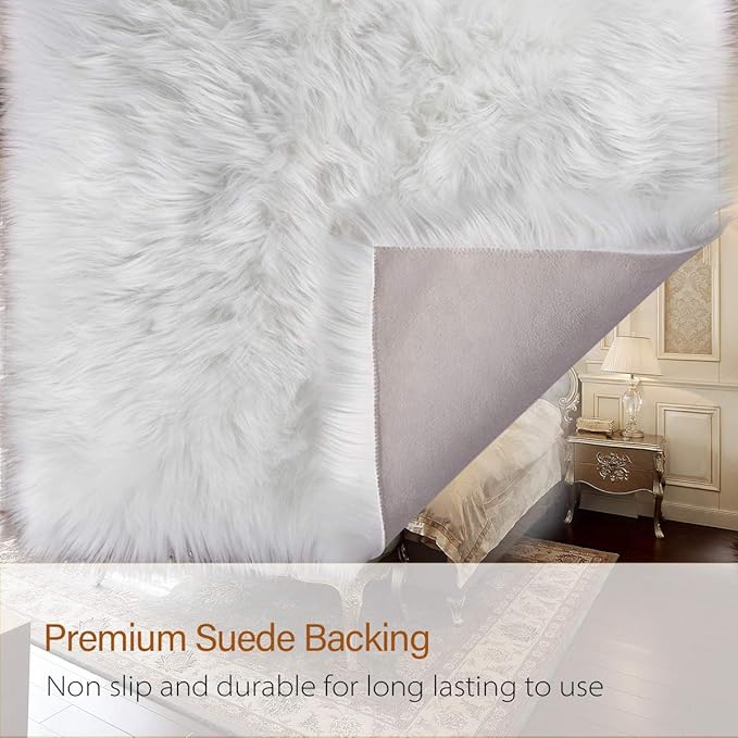 LOCHAS Soft Fluffy Faux Fur Rugs - Image 4
