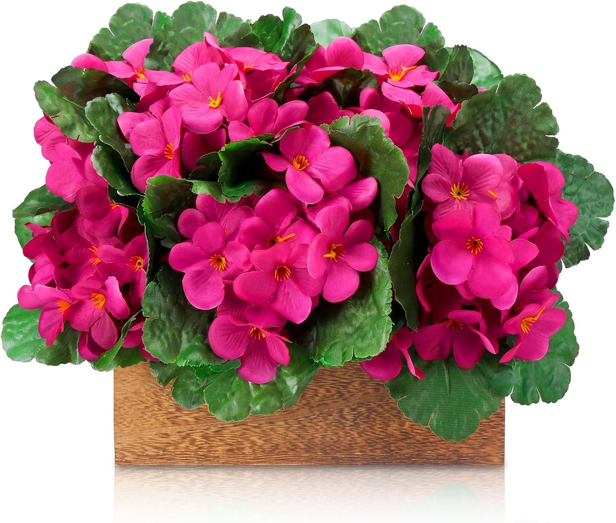 10 Pcs Artificial African Violets, Purple 9 Inches Flowers