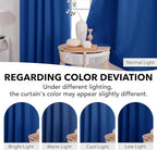 Deconovo Solid Rod Pocket Curtains Room Darkening Curtains Blackout Thermal - Image 6