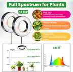 3.5" Grow Lights for Indoor Plants,Full Spectrum Plant Light 5V/3A