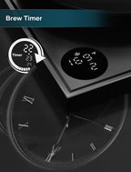 INTASTING Gooseneck Electric Kettle, ±1℉ Temperature Control, 0.9L, Black