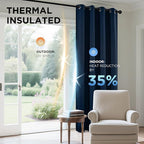 Joydeco Blackout Curtains 72 Inch Length 2 Panels Set, Thermal Insulated Long - Image 4