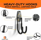 16 Pack Heavy Duty Garage Hooks, Wall Mounted Tool Hangers