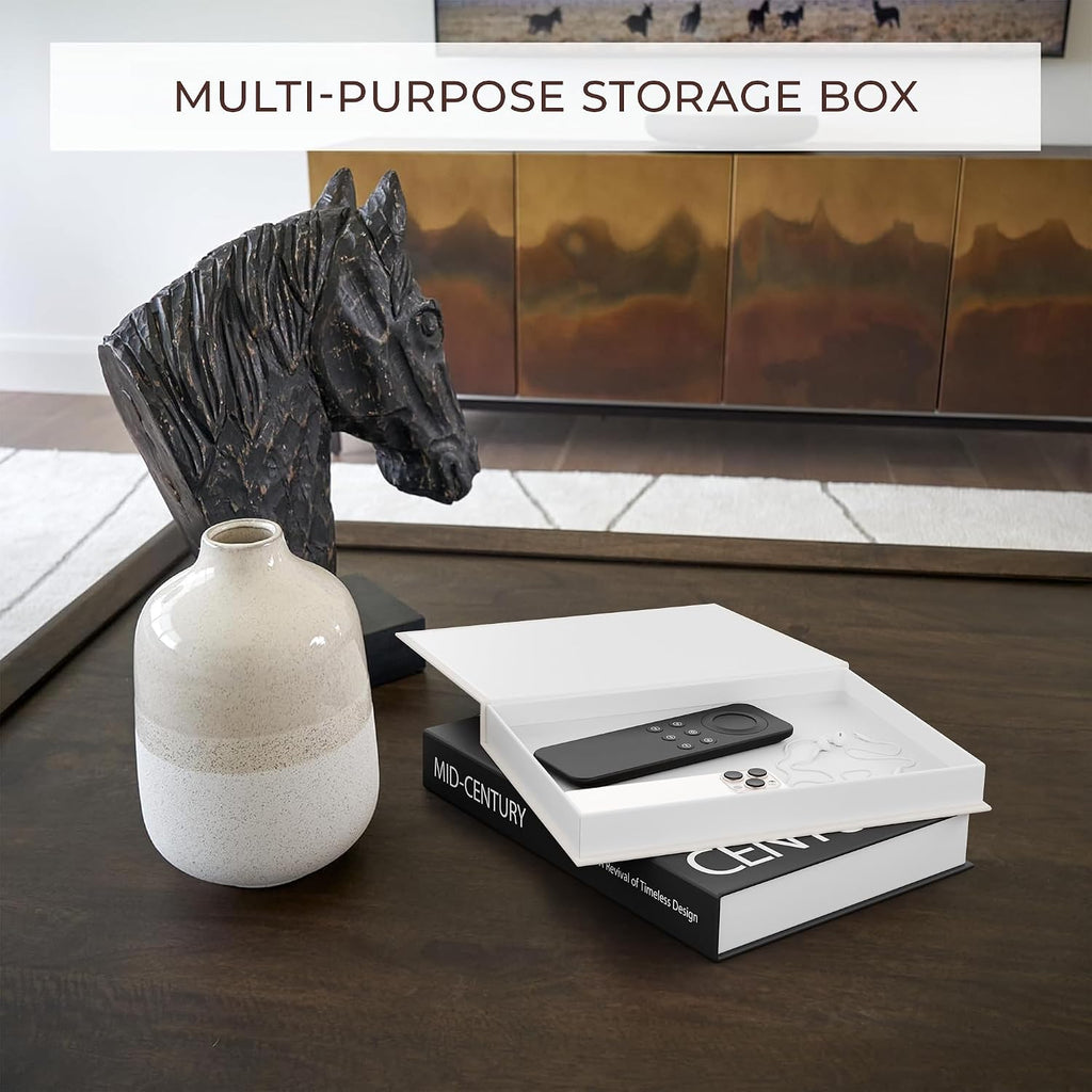 Aesthetic Decorative Books Set of 2 - Stylish Boxes for Coffee Table Decor