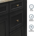 Franklin Brass - Fulton Champagne Bronze Round Cabinet Knobs 1-3/16" Easy Install, Durable Hardware for Drawers, Dresser, Kitchen Cabinet Doors, and Furniture (10-Pack)