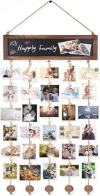 Bikoney Picture Frames Collage Photo Hanging Display with Chalkboard