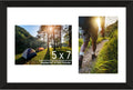 5x7 Double Picture Frame Collage 2 Openings Wooden, Black Frame