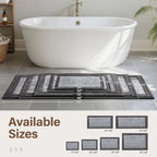 48x32 Large Bathroom Rugs Non Slip Washable, Soft Absorbent Bath Mat Grey