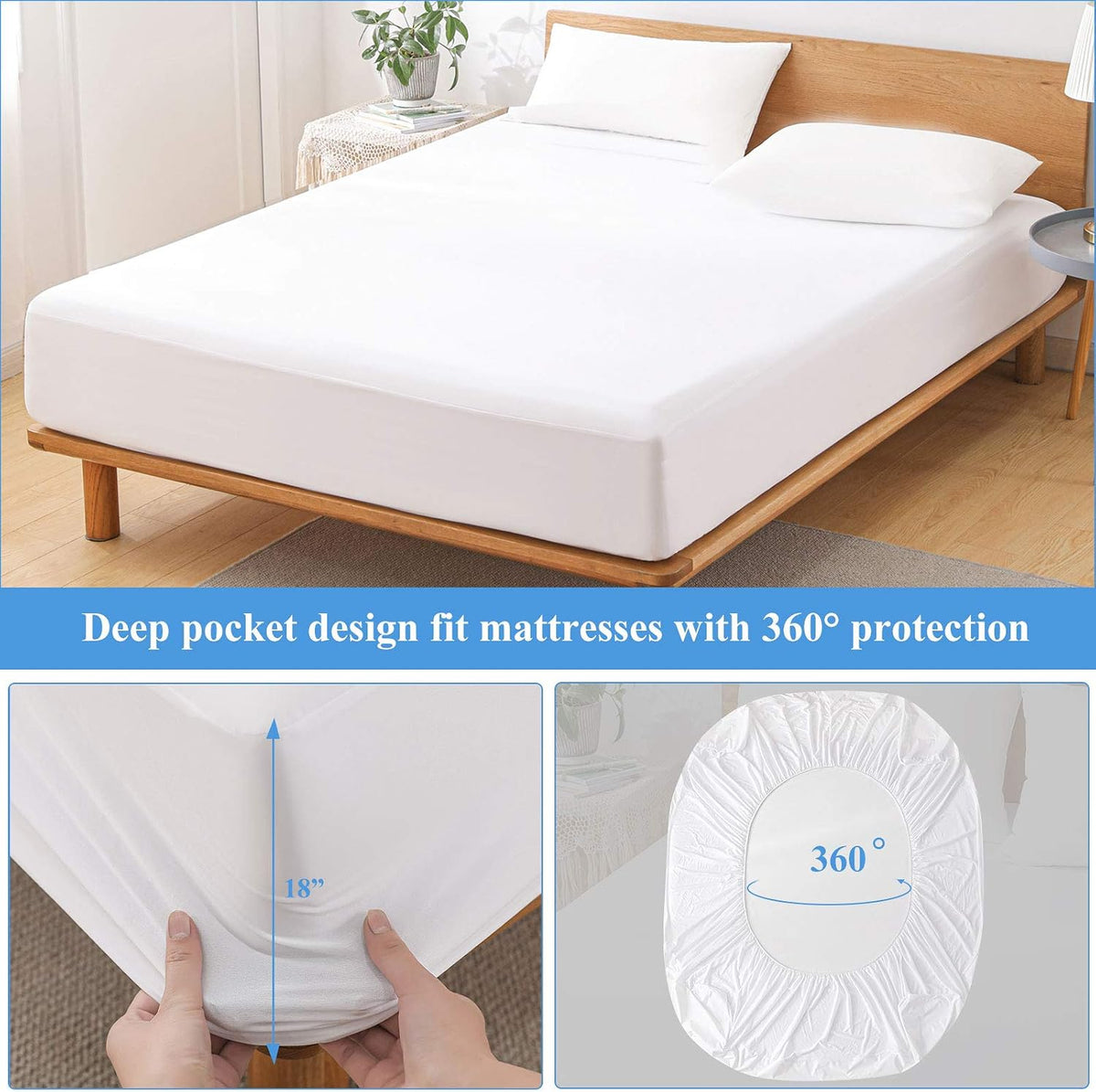 Softhour King Mattress Protector, Waterproof Mattress Protector