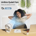 BURLAN Small Desk Fan for Bedroom,Battery Powered Portable Fan Rechargeable