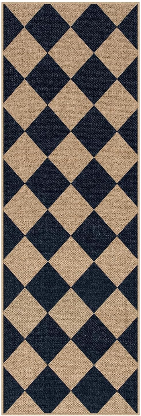 Lahome Colette Checkered Easy Jute Runner, 2x6 Kitchen Runner Rug Non Slip - Image 8
