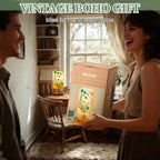 Hortsun Pressed Flower Vintage Table Lamp,Rectangle