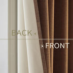 MIULEE Linen Curtains for Bedroom 100% Blackout Thermal Insulated Brown Grommet - Image 6