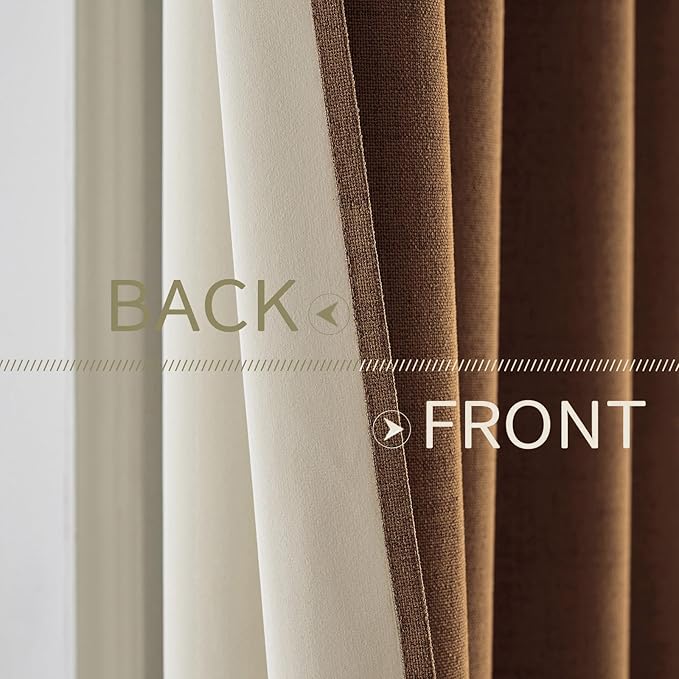 MIULEE Linen Curtains 100% Blackout - Image 6