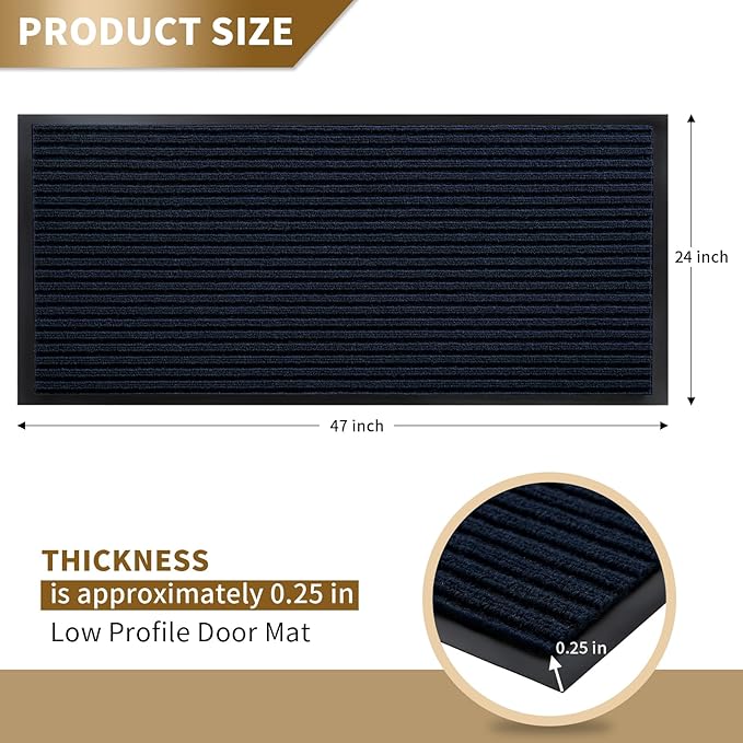 Yimobra Front Door Mat Outdoor Indoor Entrance, 100% Waterproof All-Season All - Image 2