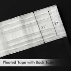 MIULEE Black Back Tab Blackout Curtains 132 Inch Length 2 Panels Set - Image 4
