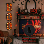Zimati Halloween Decorations Indoor Boo Sign Mantel Decor, 8.5 in