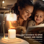 Candle Warmer Lamp with Timer: Birthday Gifts for Women Mom Her - Gold
