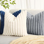 decorUhome Cozy Faux Fur Throw Pillow Covers 22x22 Set of 2 Decorative Soft - Image 5
