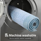 60x24 Long Bathroom Rugs Washable Non Slip, Light Blue Bath Mat - Image 9