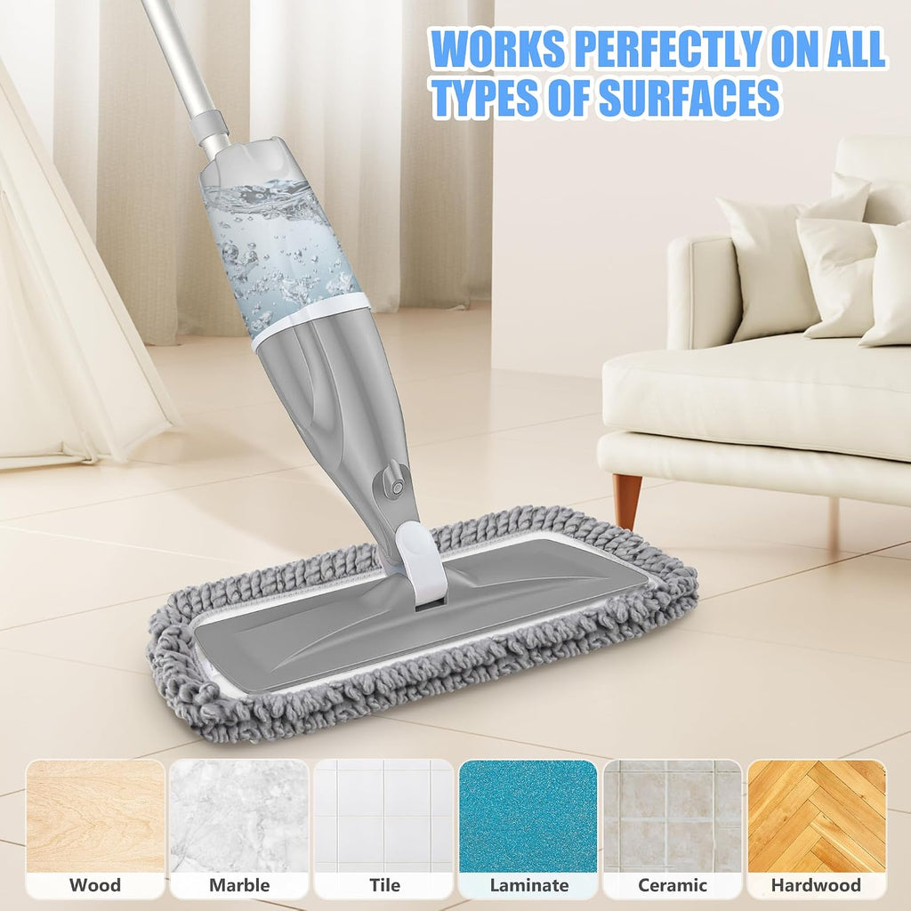 Microfiber Spray Mops for Floors Cleaning: Wet Dust Mop Hardwood Floor Mop