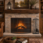 Pilgrim Home and Hearth 18089 Shadow Iron Fireplace Tool Set, Natural Iron