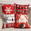 TOYPOPOR Christmas Pillow Covers 18x18 4Pcs Double‑Sided Winter Home Decor