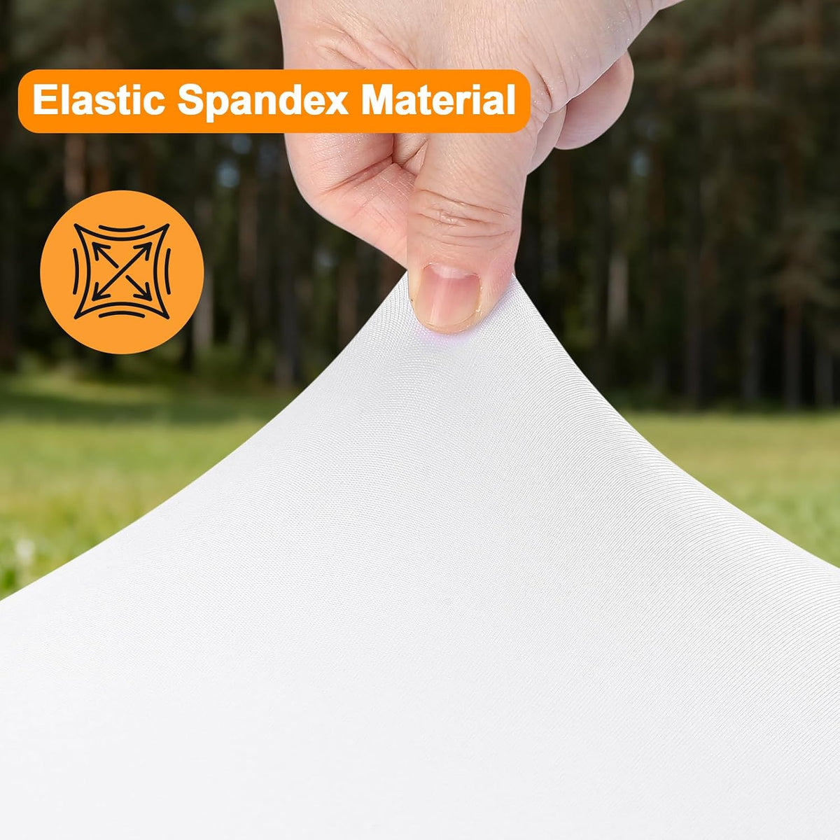 BDDC 2 Pack Table Covers for 6 Foot Tables Rectangle Fitted Withe