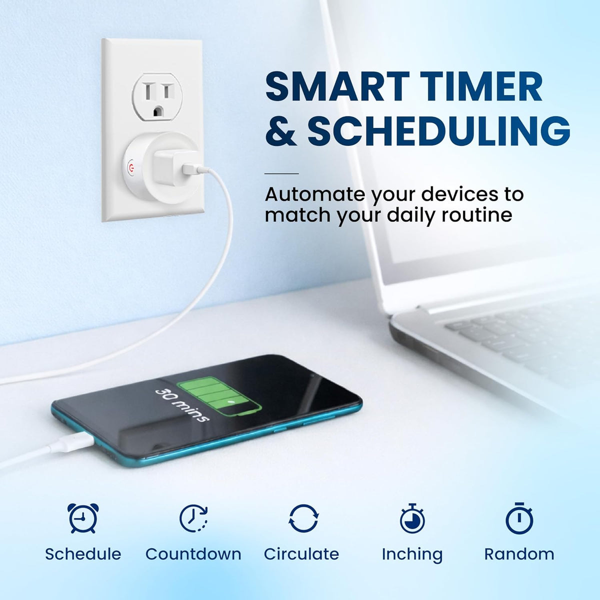 Osprey Smart Plug, Wi-Fi Outlet, Alexa & Google, Timer, No Hub