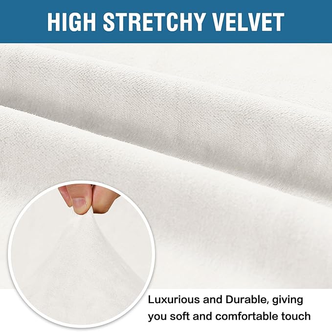 H.VERSAILTEX Stretch Velvet Sofa Covers Large Couch Covers Sofa Slipcovers - Image 4