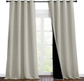 NICETOWN Full Shading Curtains for Windows, Super Heavy-Duty Black Lined by NICETOWN