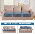 H.VERSAILTEX Velvet Stretch Couch Cushion Cover Plush Cushion Slipcover - Image 3
