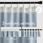 MIULEE Light Blue Back Tab Blackout Curtains 120 Inch Long 2 Panels Set - Image 3